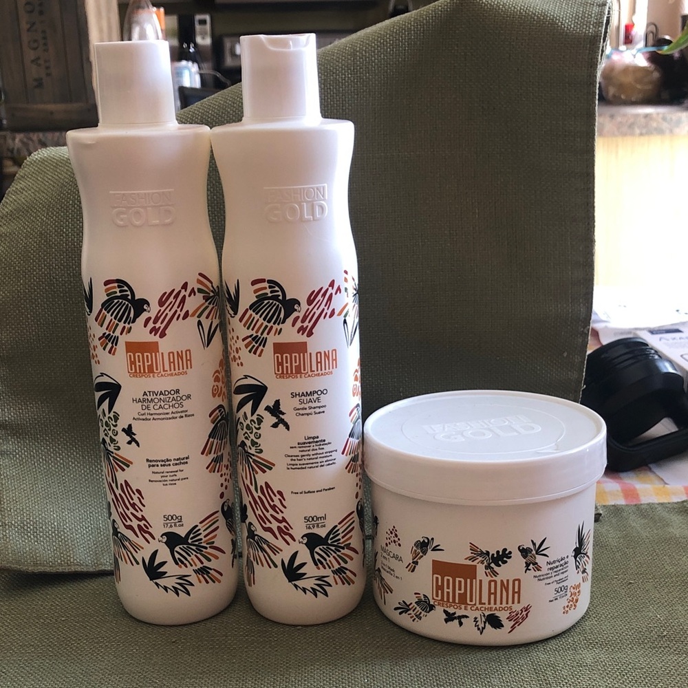 Capulana hair care set shampoo curl activator and 2 in 1 mask